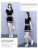 Women's 2024 Summer Stylish Korean Polo Lapel Short-Sleeve Shorts Set
