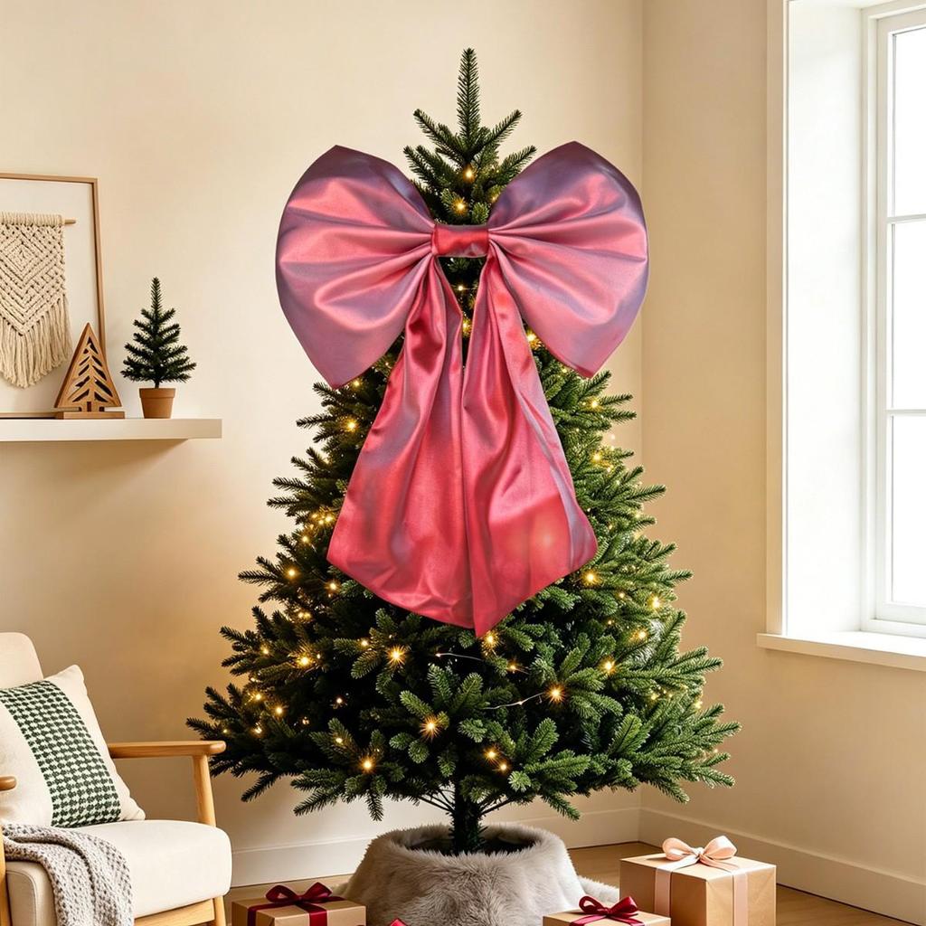 Large Velvet Christmas Tree Bow Ornament