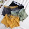 4pcs Men's Underwear Men's Boxer Shorts Mid Waist Comfortable Breathable Shorts Trendy Four Cornered Underwear Boxer Brief