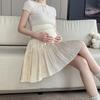Maternity Reflective A-line Tummy Support Skirt for Casual Summer Wear