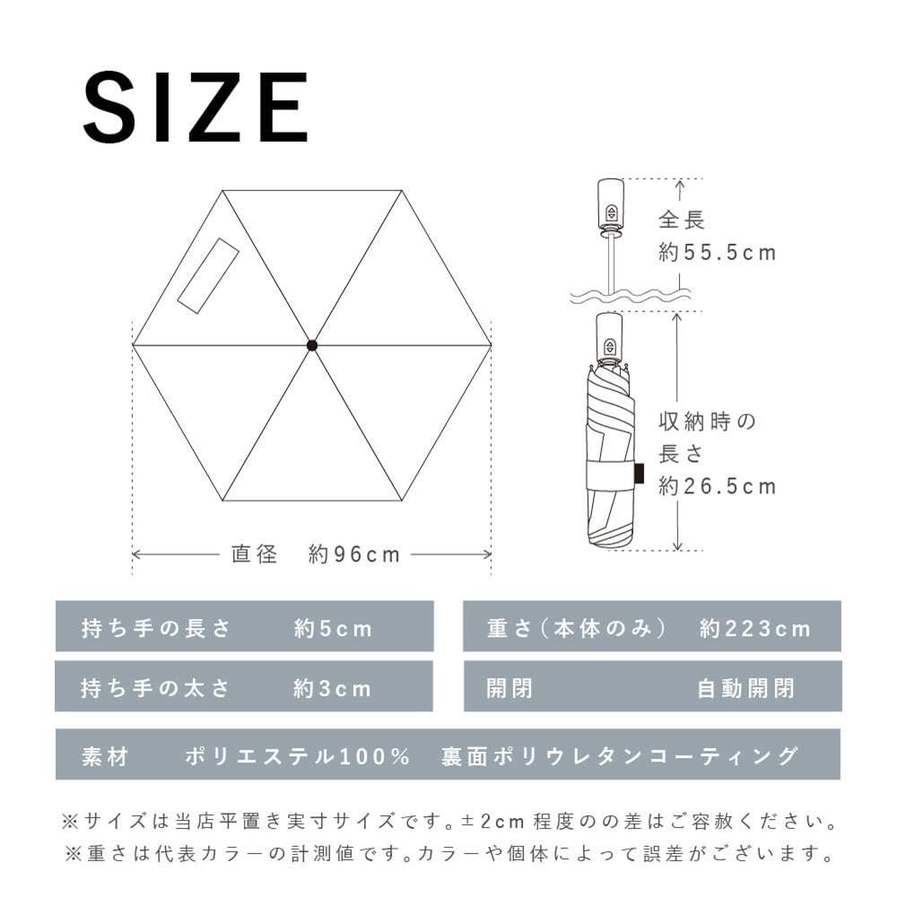Ogawa Parasol Folds In Approximately 5 Automatic Opening and Closing Folding Umbrella for Both Sunny and Rainy UV Protection Rate of Over Light