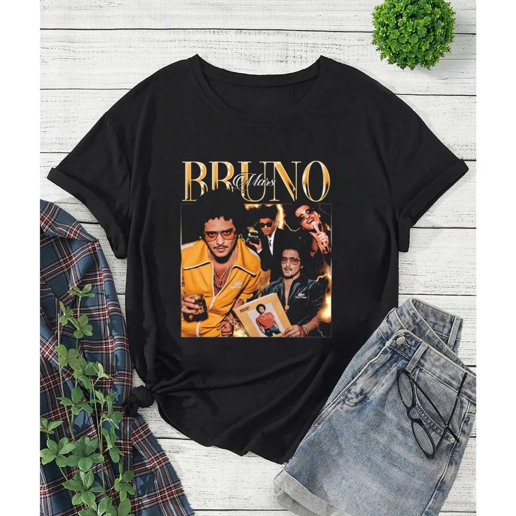 90s Vintage Bruno Mars Fan Gift T-Shirt Pop Concert Fan Tee for Men Women Gothic Oversized Tee Tops Streetwear Men Women Clothing