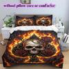 Fire and Death Pattern Bedding Quilt Set Quilt Cover Pillowcase Home Decoration Birthday Gift (1 * duvet cover + 2 * pillowcase, without core)