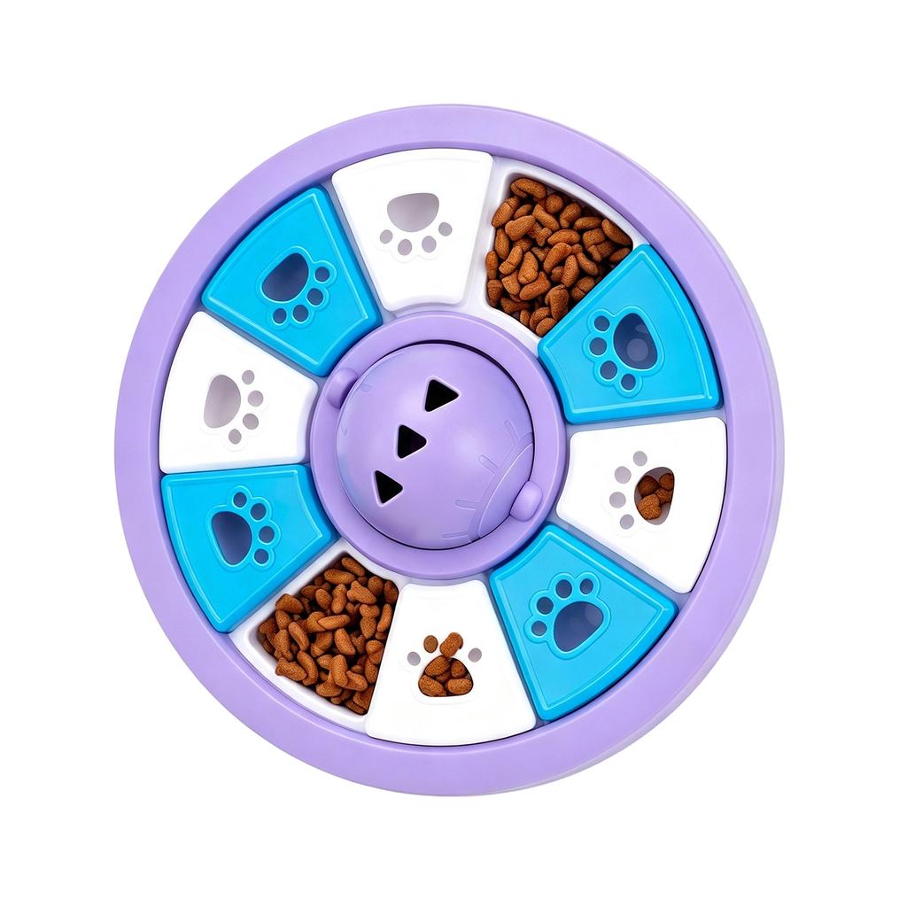 Interactive Dog Slow Feeder Bowl with -Gulping Design - Fun Hiding Puzzle Toy for Small Medium Large Breeds