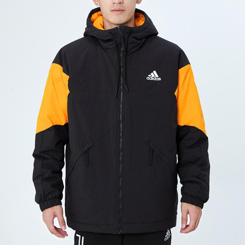 Adidas Bts Hd Jacket Casual Sports Warm Hooded Cotton Coat Winter Men Jacket Black GT6589