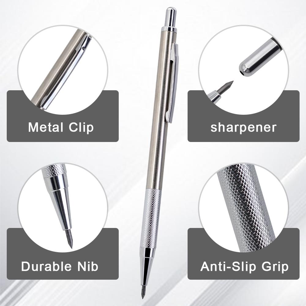 0.3/0.5/0.7/0.9/1.3/2.0mm Mechanical Pencil Set Art Drawing Painting Automatic Pencil with 2box Leads Office School Supply