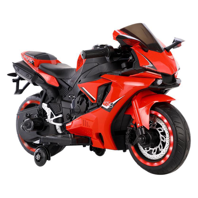 Children's Double-Sized Rechargeable Two-Wheeled Electric Motorcycle with Music