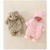 Winter Childrens Thickened Bodysuit Baby Clothes Warm Hooded Cotton Jumpsuit