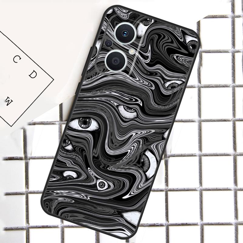 Scary Face Eyes For OPPO Reno 14 12 11 10 13 Pro 8T 11F 12F 13F 14F 7 8 Lite OPPO Find X9 X8 X6 X5 Pro Case