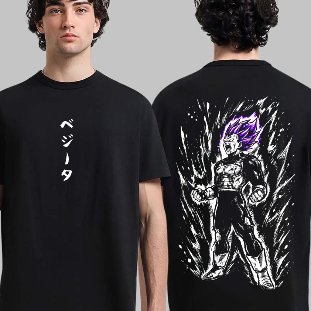 Dragon Ball Z Print Short Sleeve Cotton Tshirt Son Goku Vegeta Unisex Unisex Clothes Harajuku Y2k Tee Vintage Casual Tee Tops