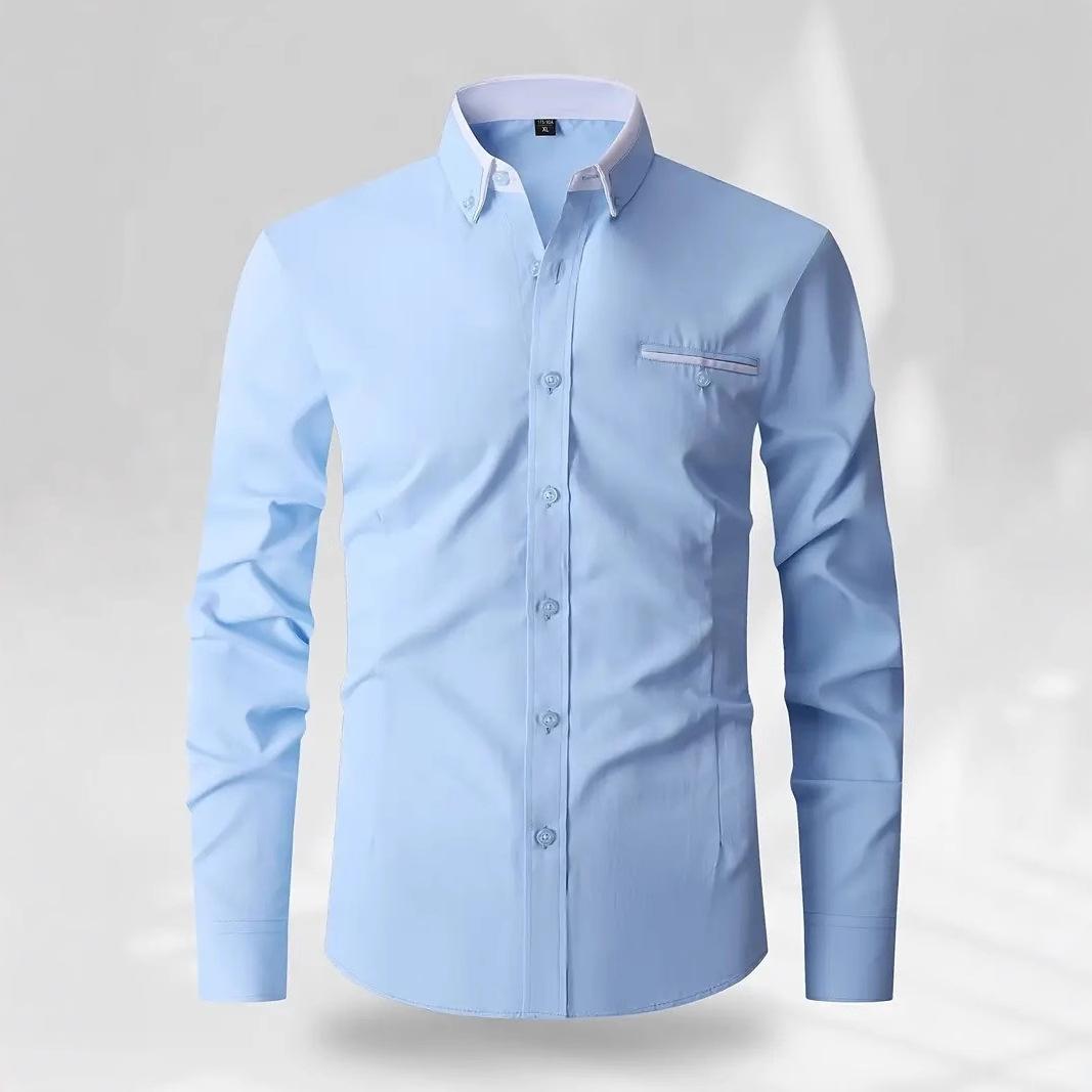 

Men s Long Sleeve Shirt Youth Business Casual Shirt M