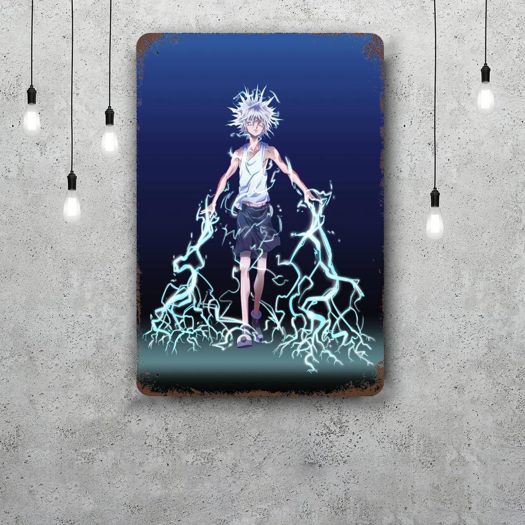 zoldyck anime Vintage Metal Tin Signs Posters Decor Retro Metal Plaque Wall Art Decor for Garage Bar