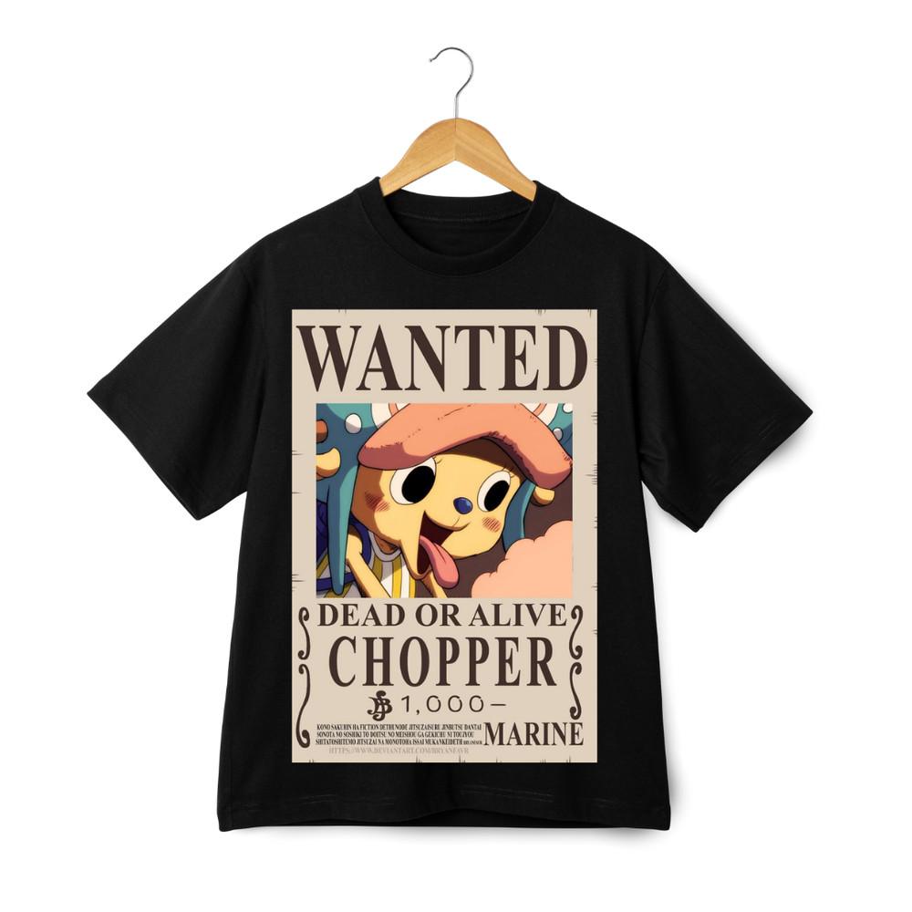 

Chopper One Piece Wanted Poster Shirt - Anime T-Shirt Cute Tony Tony Gift Tee S