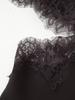Autumn/Winter Lace Trim Cut-Out Waist Patchwork Dress for Women