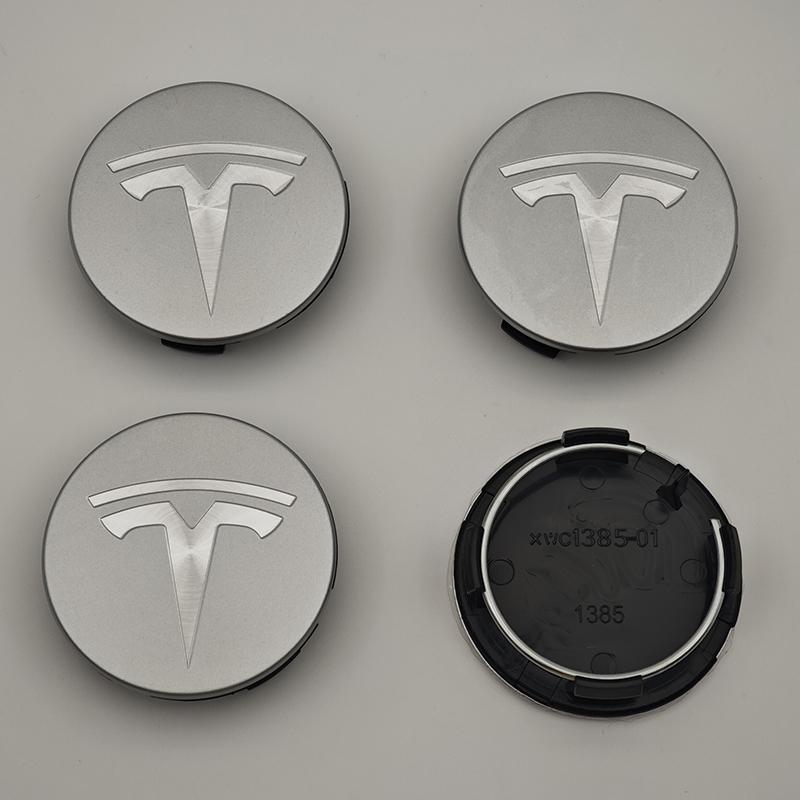 4 Stück/Set ABS 56mm Tesla Original Auto Radnabenkappen Logo Emblem Für Tesla Model 3 Y S X Felgen Radnabenabdeckungen Kappen Abzeichen Zubehör
