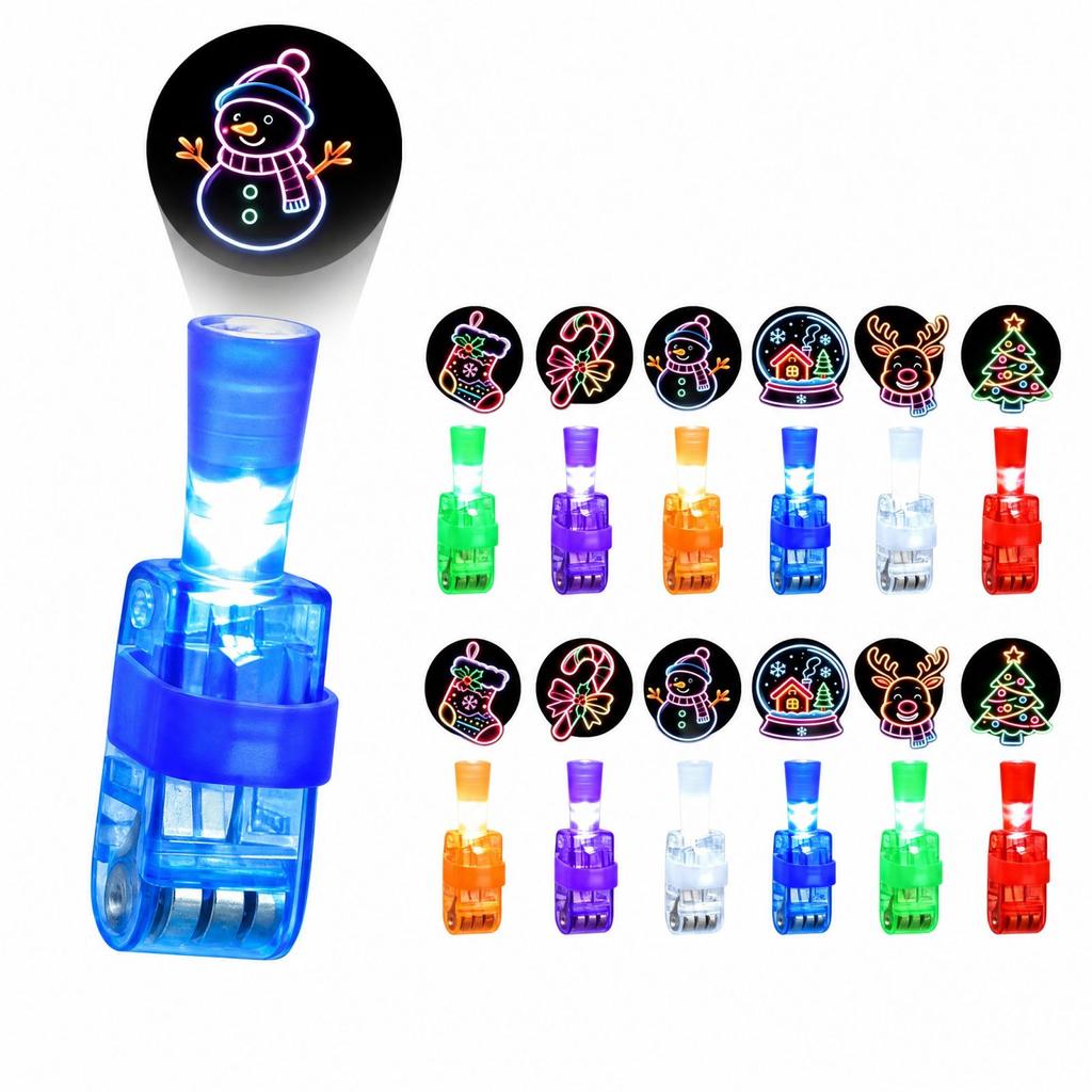 36 Pack Christmas Projection Finger Lights, Halloween Party Favors, Light-Up Toys for Party Supplies