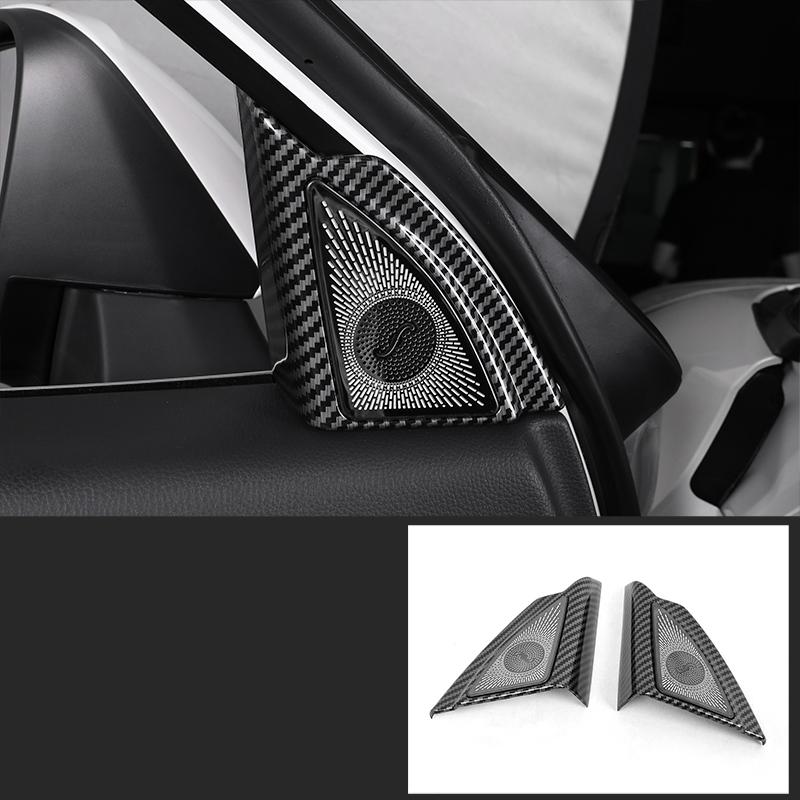 For Toyota Highlander XU70 Refit   2022 Car Carbon Fiber Interior Mouldings Gear Panel Cover Frame Accessories For