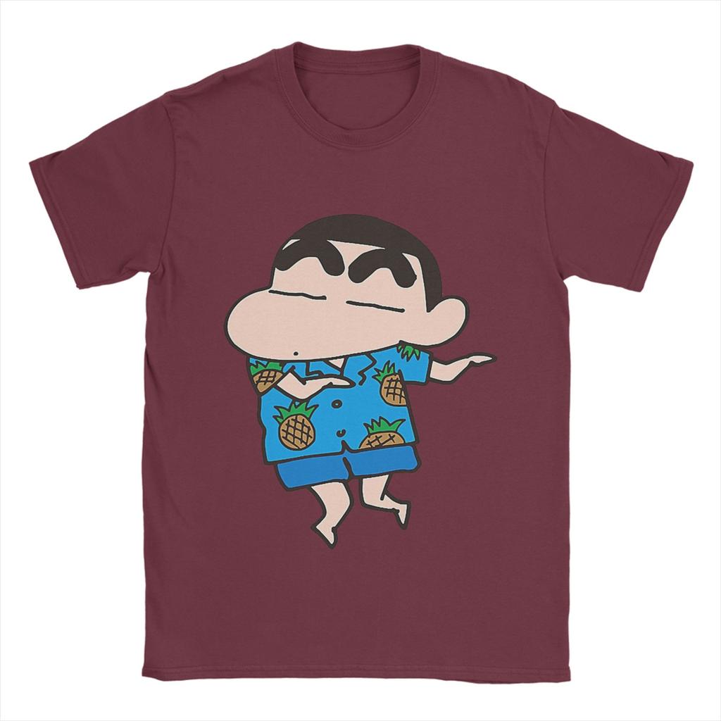 Crayon Shin-chan T-Shirt Men Awesome Cotton Tee Shirt Crew Neck Short Sleeve T Shirts Printing Tops