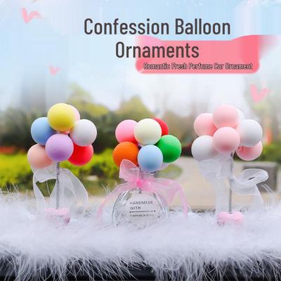 Colored Balloon Clay Cake Topper for Birthday Party Decoration