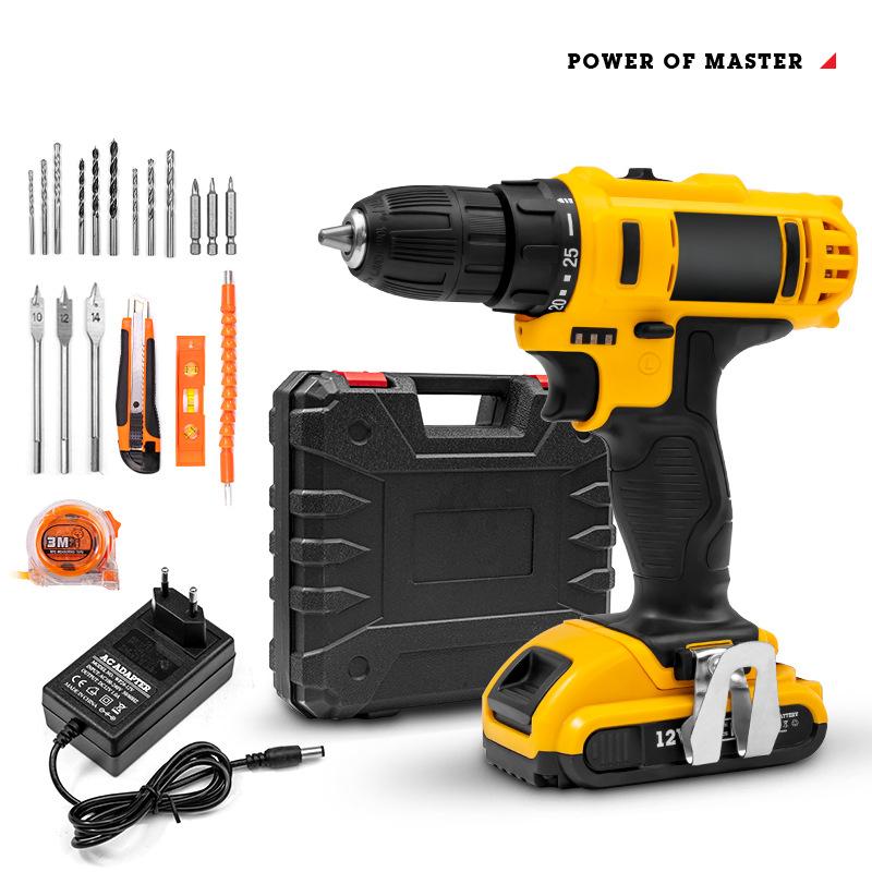 Lithium Drill Cordless Hand Drill Charging Electric Screwdriver Set Home DIY