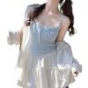 Plus Size Bow Lace Trim Sexy Camisole Tank Top for Women - Summer Loose Fit
