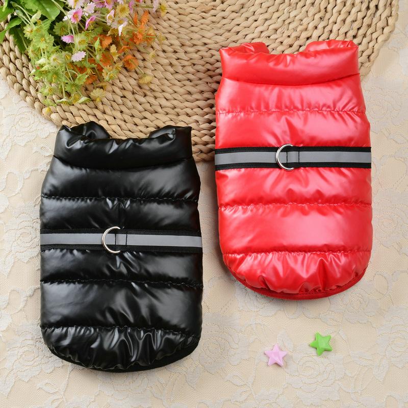 Thermal Quilted Pet Vest with Reflective Safety Strips Winter Clothing for Dogs Cats Small Breeds Teddy Bichon Clothes