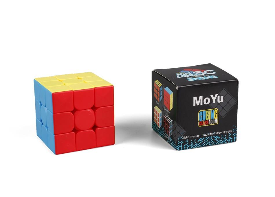 MOYU Cheap Wholesale Solid Color Free Sticker 3*3*3 Magic Cube Christmas Gift for Students