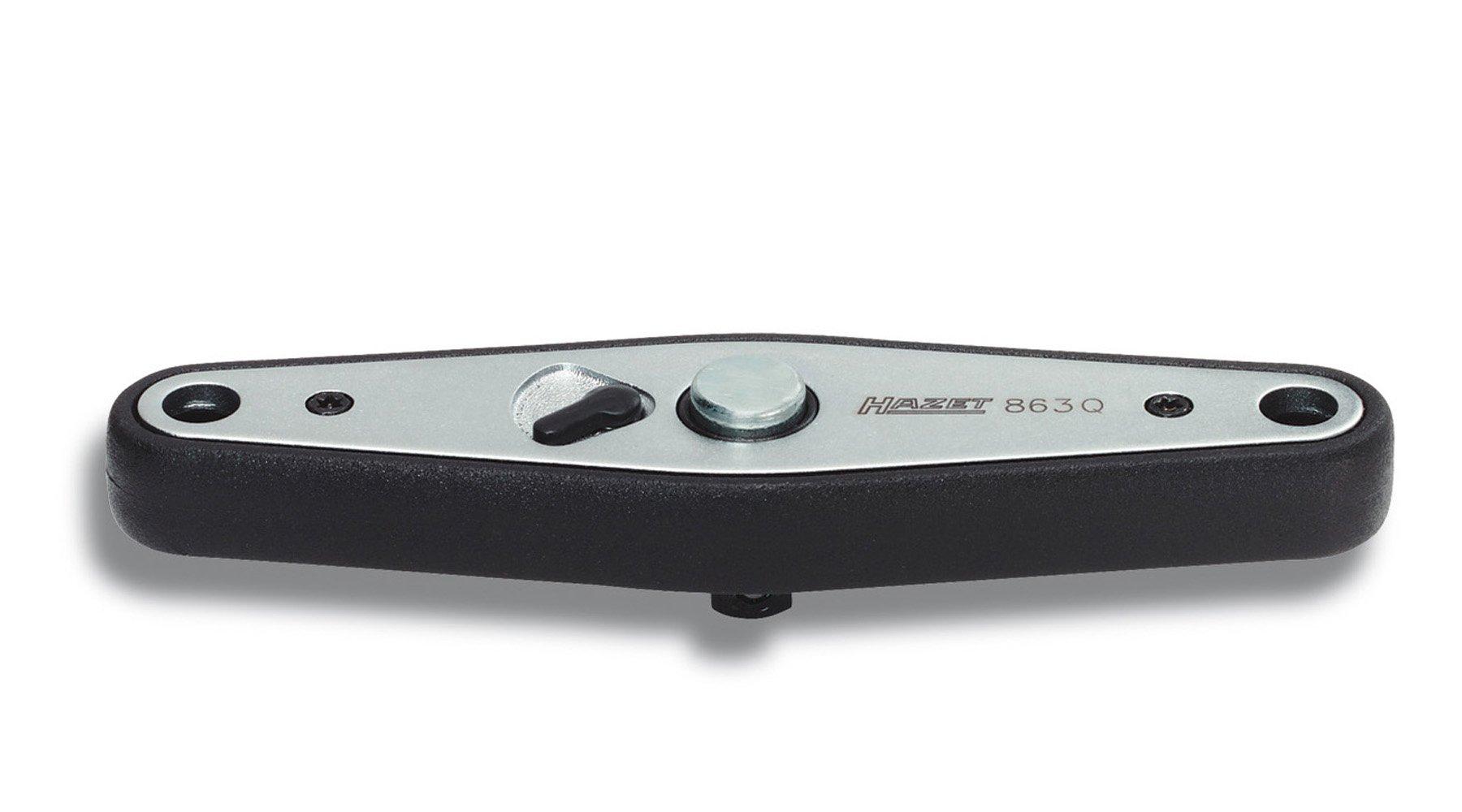 

HAZET 863Q Ratchet Tool Standard For Precision Work in Tight Automotive Made in Germany T-Shaped Handle, 1/4-inch (6.3 mm), 20-Tooth, Quick-Release