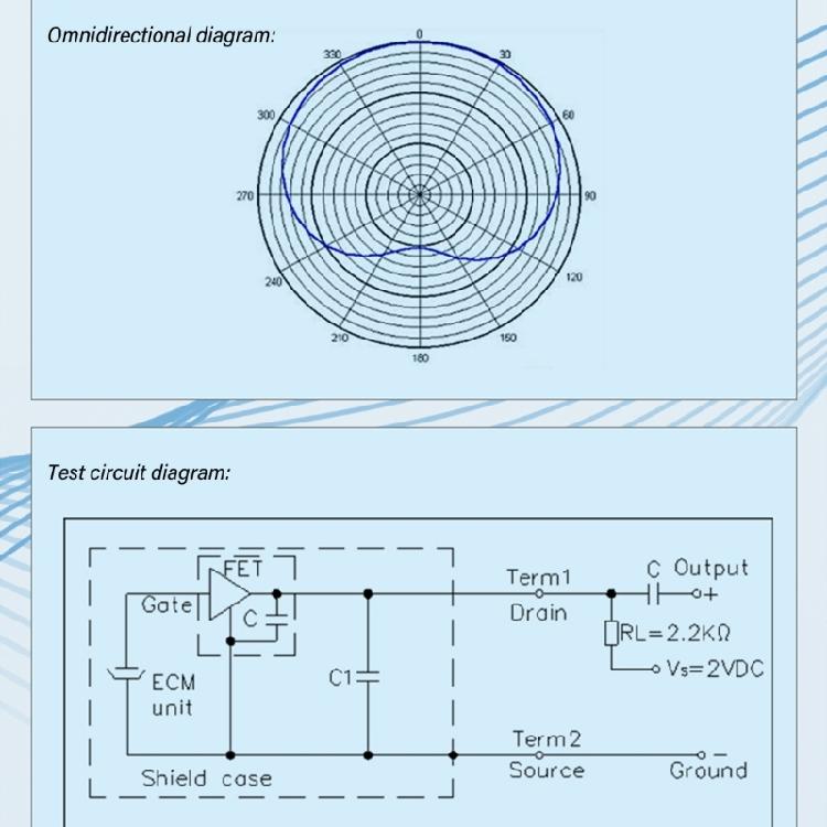 Microphone Cartridge Electret Condenser Microphone with High Sensitivity for Detailed Sound Reproduction