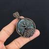 Tree Of Life Labradorite Pendant, Handmade Gemstone 999 Copper Wire Wrapped Pendant Antique Jewelry, For Gift Silver Jewelry