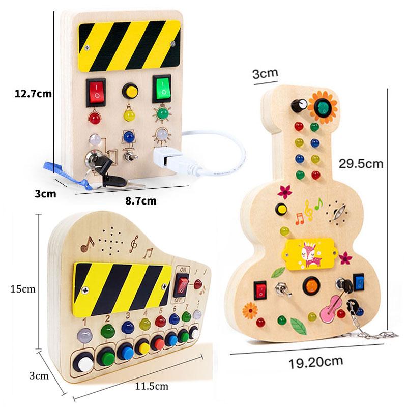 Top-Grade Children High-Standard Busy Premium-Quality Board Superior-Grade Montessori Play Sets First-Class Wooden Superior-Grade With Top-Grade Led