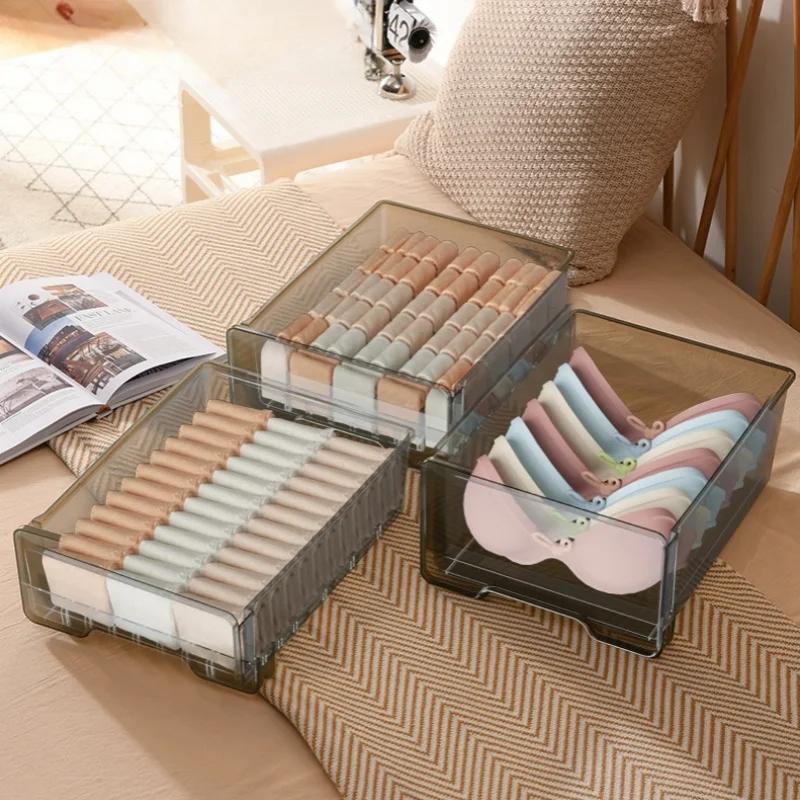 Drawer Style Storage Box for Household Underwear Transparent Bras Socks Classified Storage Box Underwear Storage Cabinet