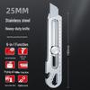 DEWO 25mm Heavy Duty Craft Knife, Industrial Grade 6-in-1 Extra Large Wallpaper & Electrician Knife.