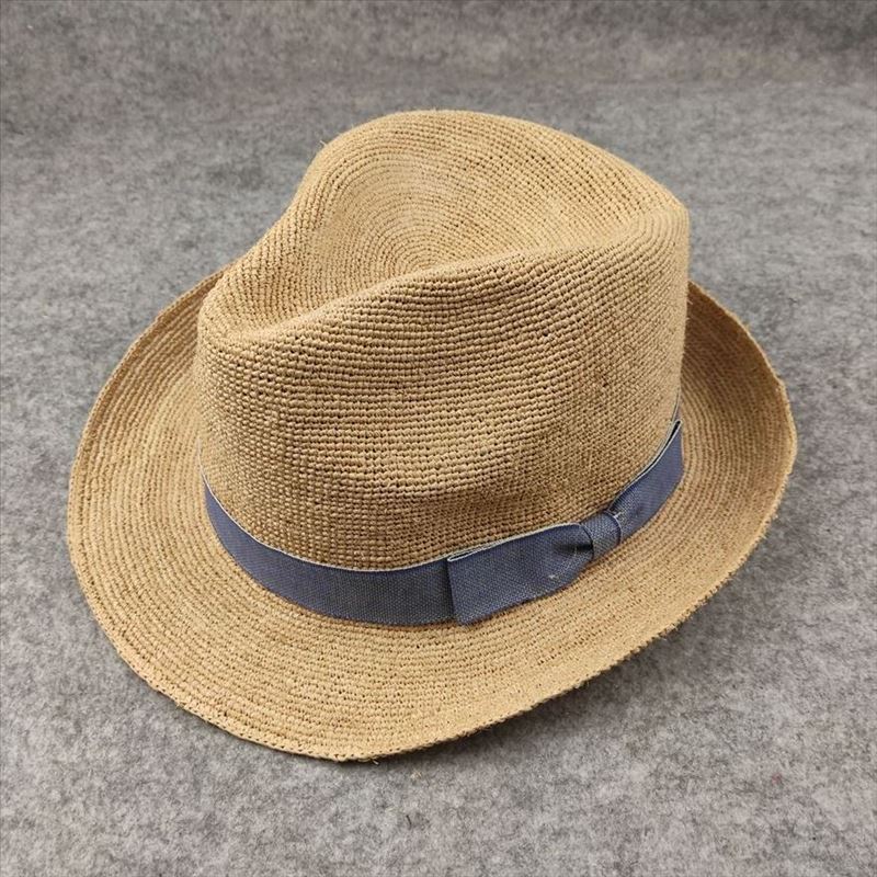 French-style Outdoor Beach Sun Hat - Fine Raffia Straw Jazz Hat, Handmade Woven, Foldable Straw Hat