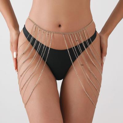 Meerlaagse Strass Lichaamsketting - Sexy Tailleketting voor Nachtclubfeesten