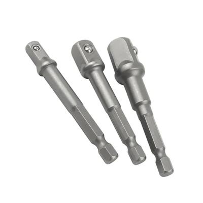 Chrome Vanadium Steel Socket Adapter Seth EX Shank To 1/4 "3/8" 1/2 "Extension Drill Bits Hex Bit Set Power Tools