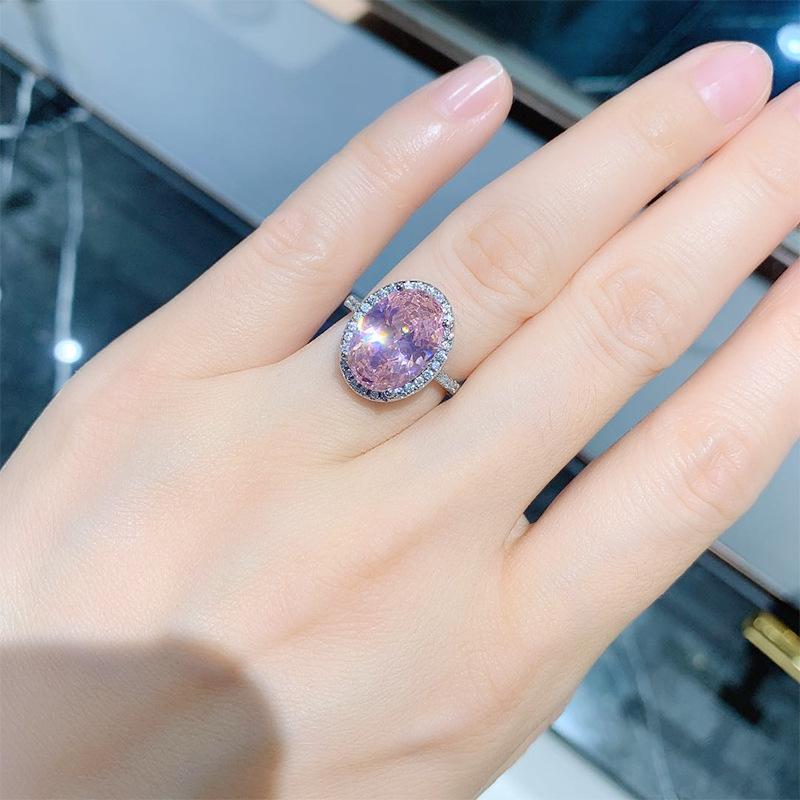 Cross Border Micro Inlaid Dan Style Colored Paraiba Ring Socialite Emerald Jewelry Vintage