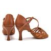 PU Leather Dance Shoes Women's Ballroom  Party Latin Tango Cha  High Heel Dance Shoes Heeled 7.5CM