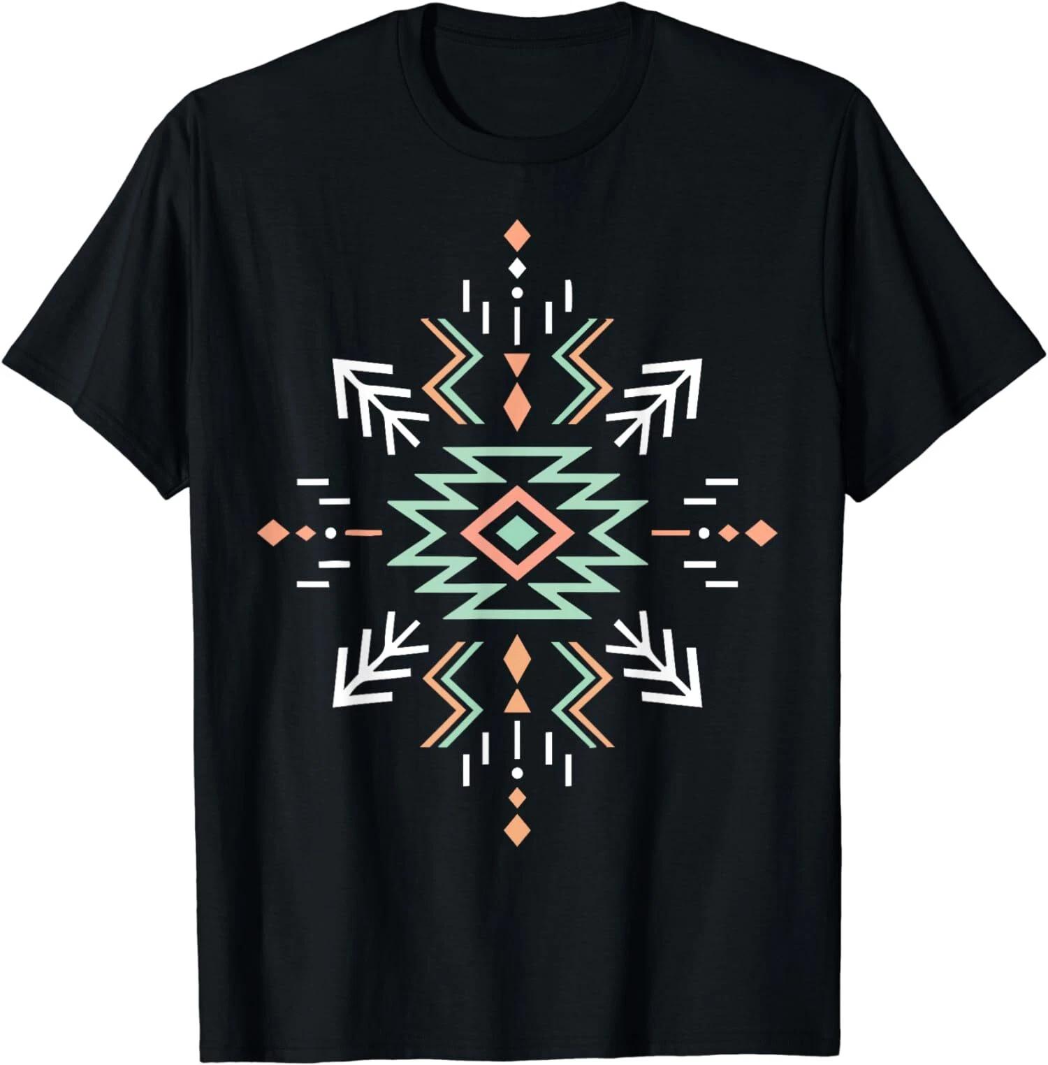 Aztec Dreamcatcher - Aztec Sacred Geometry Boho T-Shirt Made In USA XXXXL