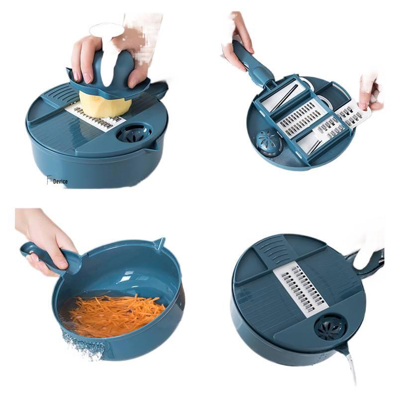Multifunctional Kitchen Vegetable & Potato Slicer, Grater, Peeler, and Julienne Cutter