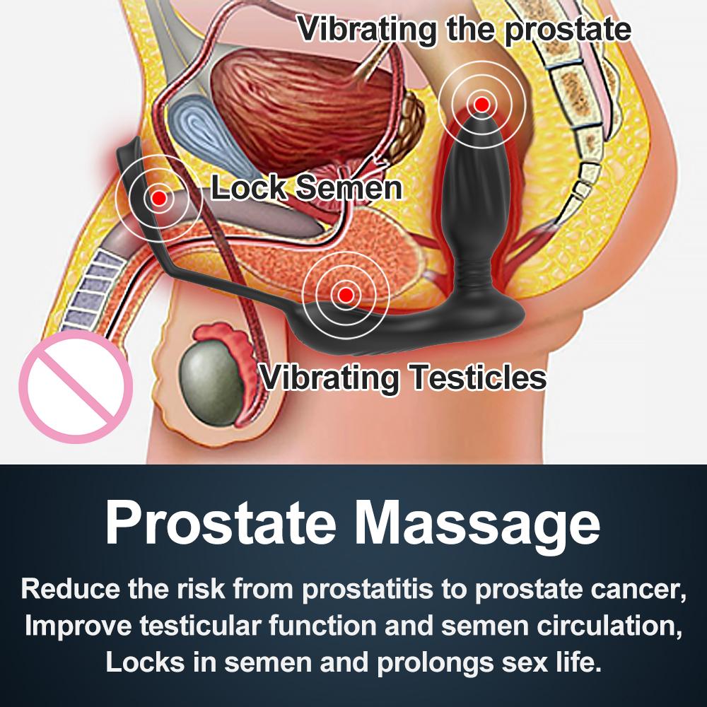 Vibrator pentru masaj pentru prostată Butt Plug Vibrator anal Telecomanda fără fir Jucării sexuale pentru femei Fund Dildo anal Prostata stimulează fundul