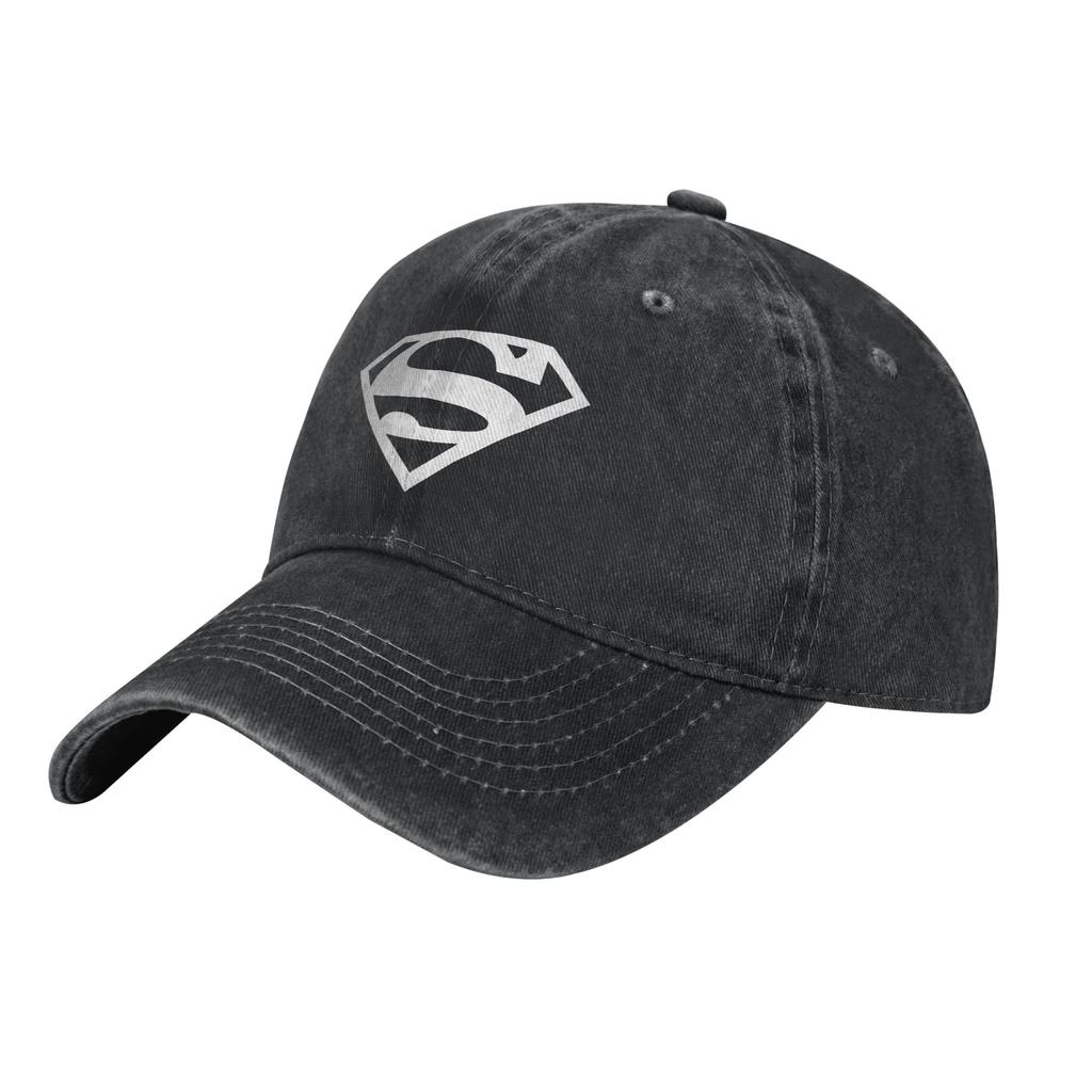 SuperUnisexs Logo Unisex Baseball Cap Distressed Denim Washed Hats Cap Retro Outdoor Activities Adjustable Headwear