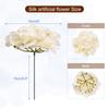 30 Set Silk Artificial Hydrangea Flowers, Artificial Flowers Heads with Stems, Full Hydrangea Flowers for Wedding Centerpieces