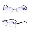 Reading Glasses Dual Light Presbyopia Eyeglasses Rimless Presbyopic Eyewear Computer Eyeglasses