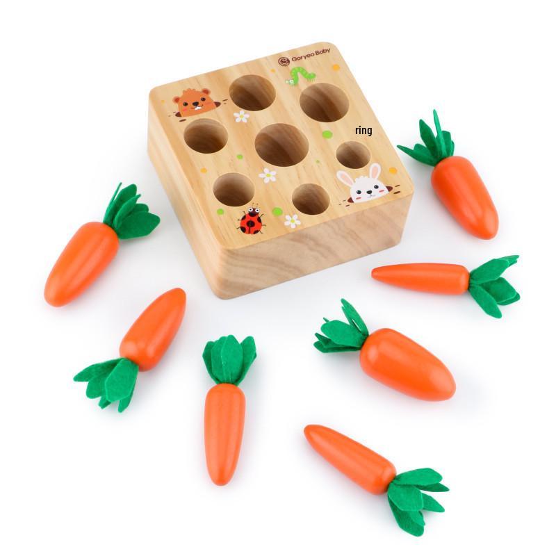 Goryeobaby Children's Sensory Radish Pull Game - Educational Carrot Building Blocks for Kindergarten