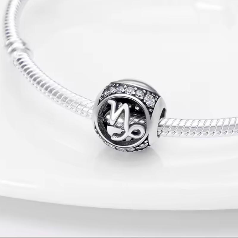 Copper 12 Constellation Series Charms Constellation Pendant Suitable For Pan Original Bracelet Diy Jewelry Gift