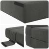 Folding Sofa Bed Dark Gray 152 x 86.5 x 60 cm Fabric