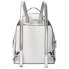 Michael Kors Sheila Metal Accessories Are Stylish and Simple Coated Canvas Backpack Medium Size Women's Silver