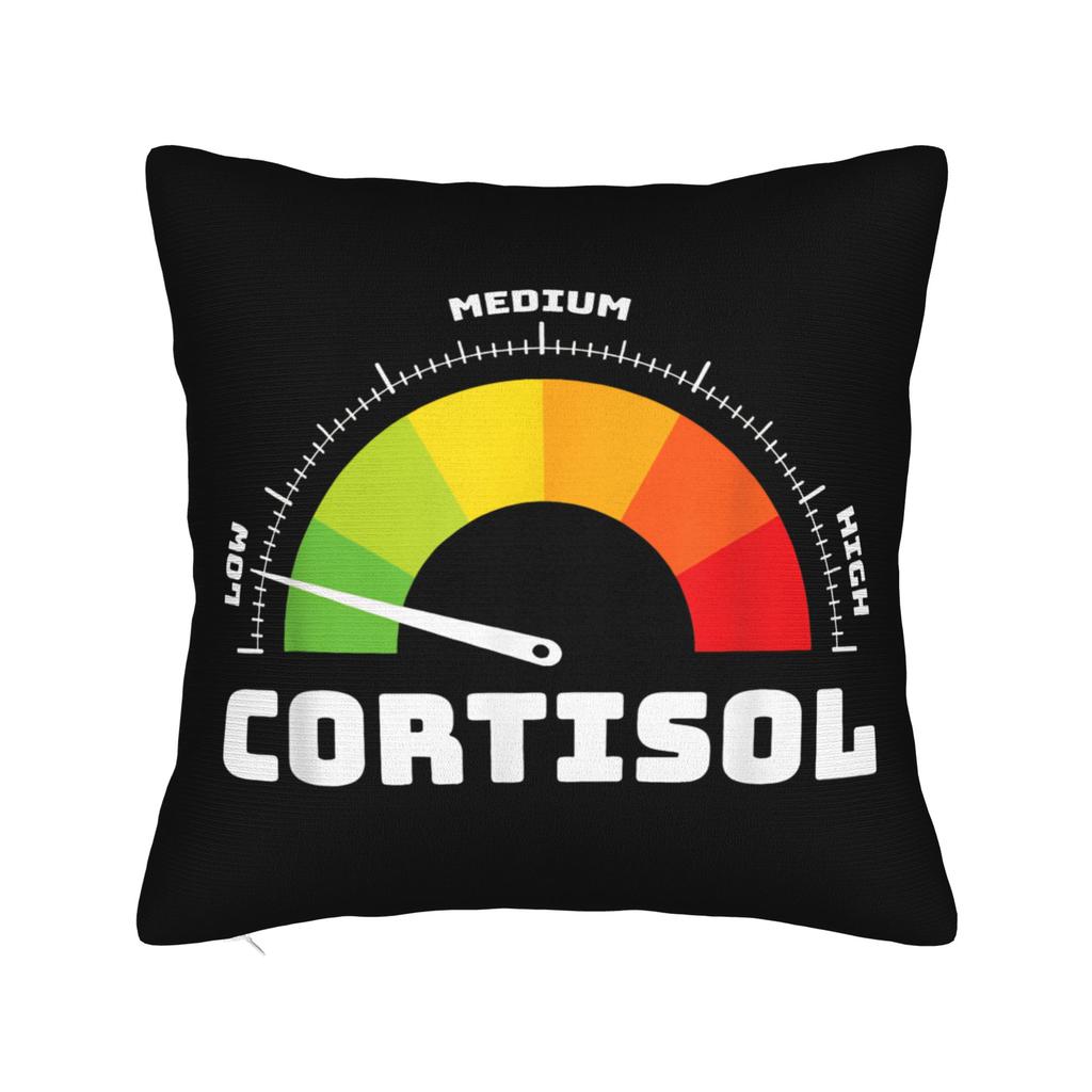 Low Cortisol Levels Square Pillowcases Polyester Home Cushion Cover Cool Decor Throw Pillow Case