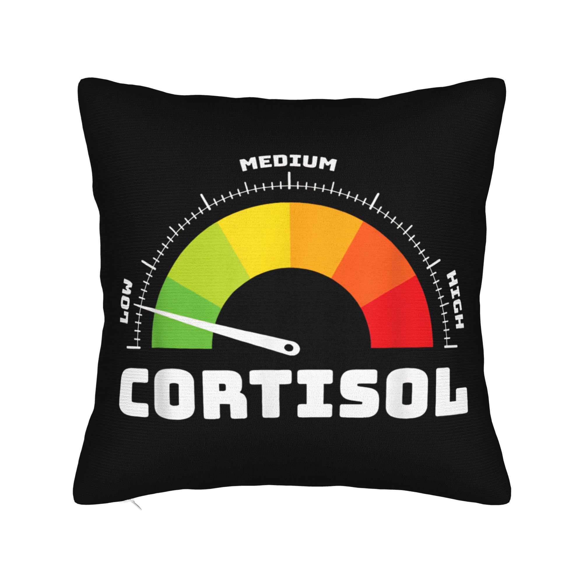 Funny Low Cortisol Levels Meme Square Pillowcases Polyester Home  Cushion Case Creative Home Decoration Throw Pillow Case 30x30cm 12x12in